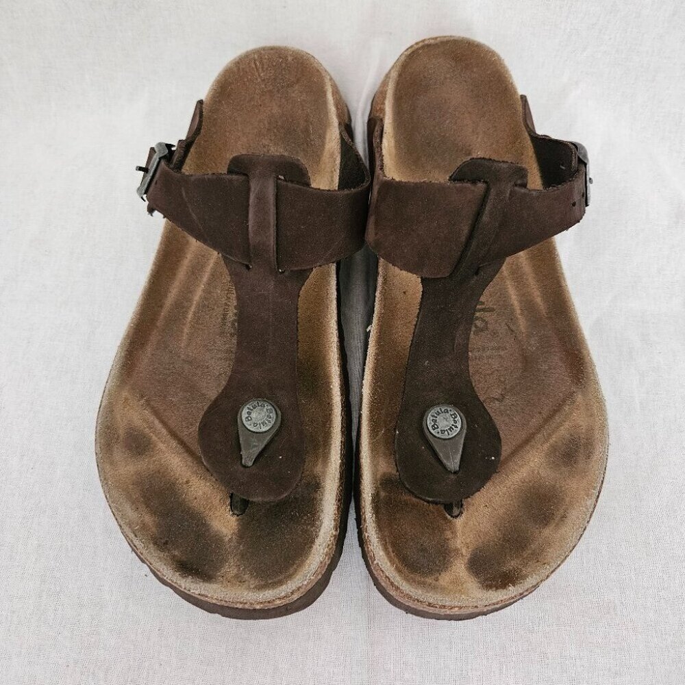 Betula Licensed by Birkenstock Brown Suede Thong Sandals - US 8